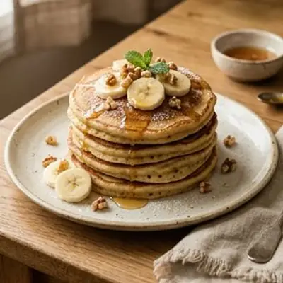 Bananpannkakor på banan, ägg och havregryn